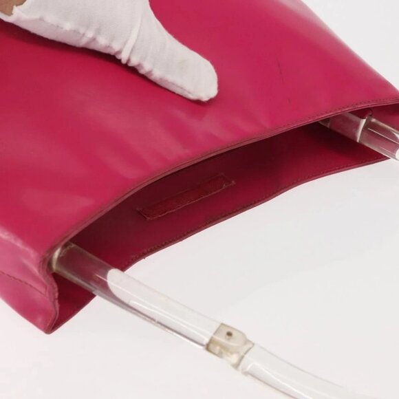 PRADA Shoulder Bag Leather Pink Clear Auth - Picture 8 of 15